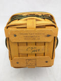 1999 4x4x3 Mini Picnic Shamrock Wood Lid Protector Longaberger Basket Lots of Luck Green Bands Square