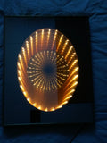 Turner Infinity 3D Lighted Mirror 20x16 Hollywood Regency Wall Vintage Nadler