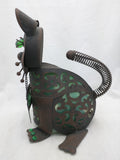 11.5" Cat Welcome Sculpture Outdoor Yard Metal Statue Figurine