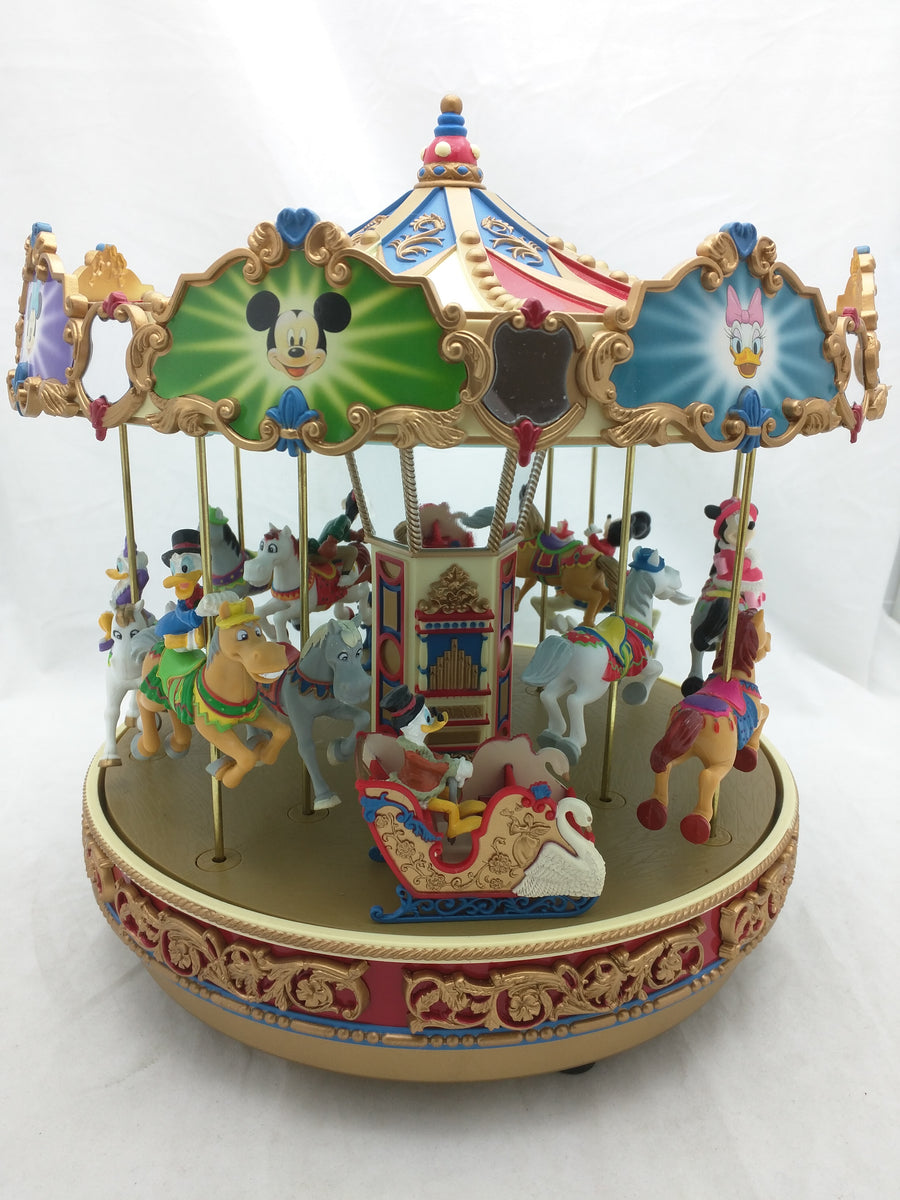 A Mickey Holiday Carousel Mr. Christmas Mouse Merry Go Round