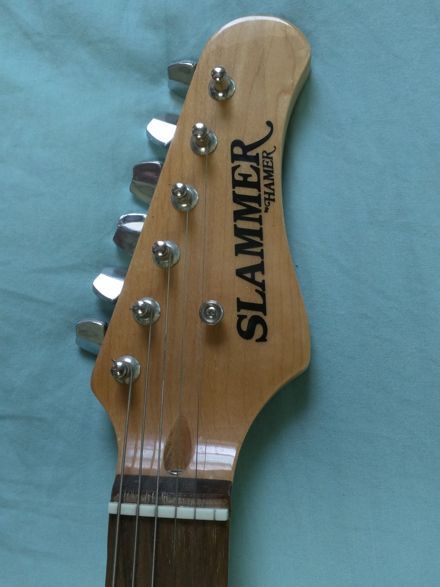 DA-3 / BK Slammer Hamer Electric Guitar Black Solid Body Working