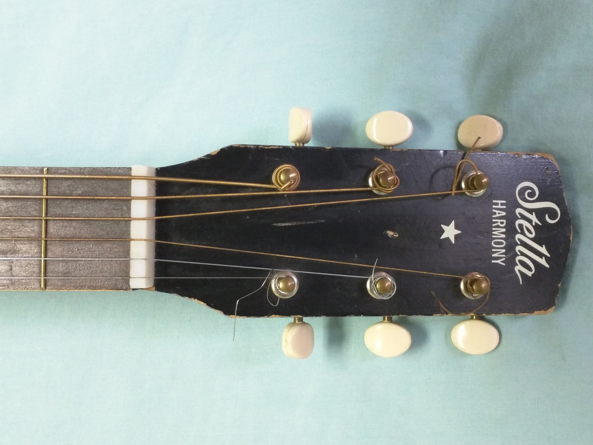 Stella Harmony Parlor Acoustic Tiger Burst 11.25 Guitar