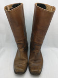 8 Men USA VTG Square Toe Frye Campus Cowboy Motorcycle Boots Distressed Caramel Brown