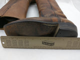 8 Men USA VTG Square Toe Frye Campus Cowboy Motorcycle Boots Distressed Caramel Brown