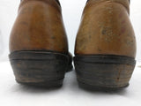 8 Men USA VTG Square Toe Frye Campus Cowboy Motorcycle Boots Distressed Caramel Brown