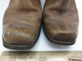 8 Men USA VTG Square Toe Frye Campus Cowboy Motorcycle Boots Distressed Caramel Brown