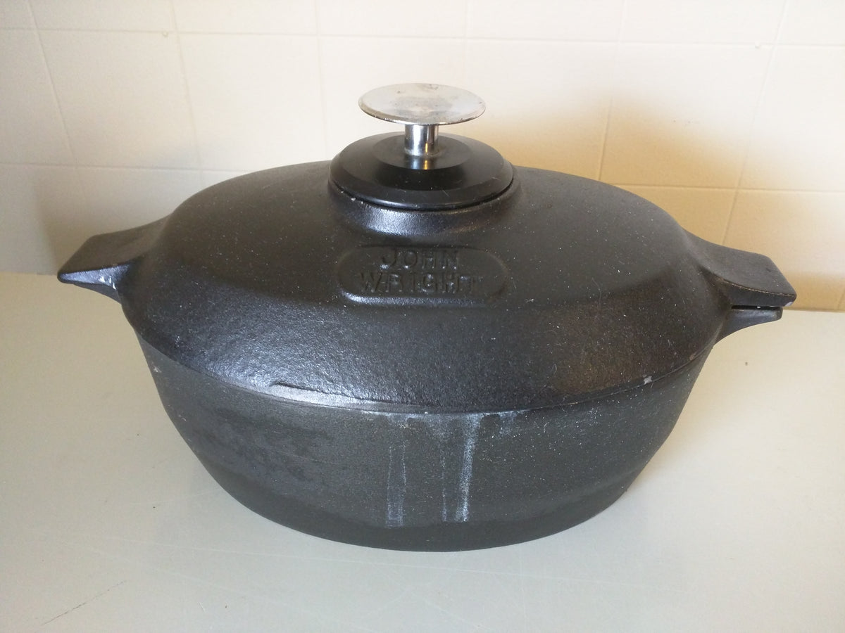 John Wright Cast Iron Stove Top Steamer Vaporizer Humidifier Speckled