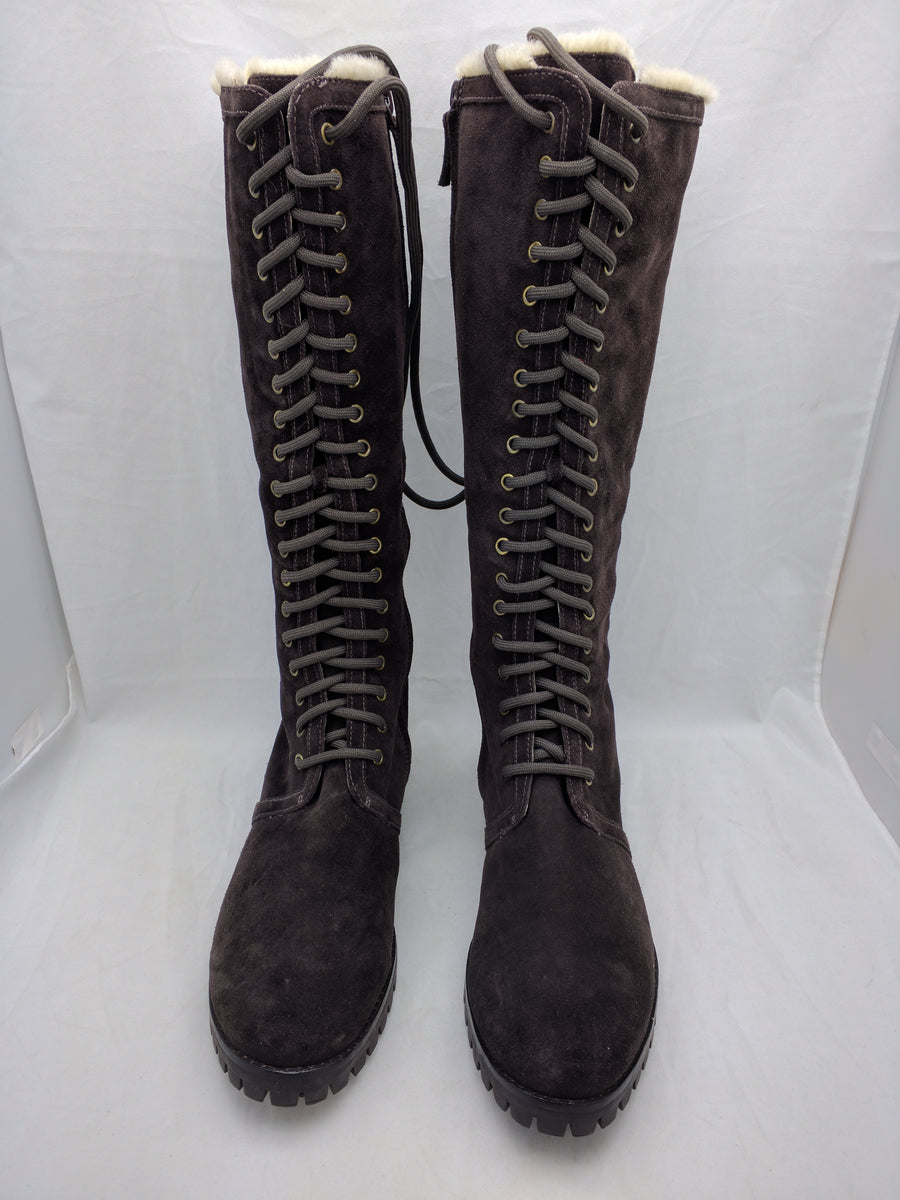 cole haan nike air boots brown