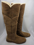 Ugg 9.5 Samantha Chestnut Genuine Sheepskin Suede Shearling Tall Boots
