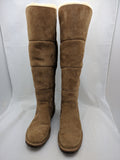 Ugg 9.5 Samantha Chestnut Genuine Sheepskin Suede Shearling Tall Boots