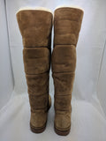 Ugg 9.5 Samantha Chestnut Genuine Sheepskin Suede Shearling Tall Boots