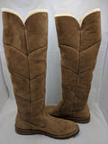 Ugg 9.5 Samantha Chestnut Genuine Sheepskin Suede Shearling Tall Boots