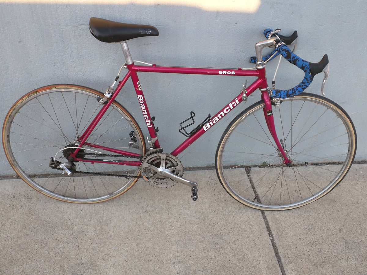 1999 bianchi eros road bike Eros Bianchi Pink Vintage Road Bike Bicycle Shimano RX100 Mavic Rims – Pocatello Market