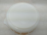 WHITE W/LID Pyrex GOLD BUTTERFLY 1.5 PT Butterscotch 472 CASSEROLE Handle VTG 1972