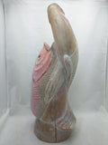 20" Log Two Salmon Chainsaw Carving Koi Carp Fish Trunk Wood Wooden Statue Art