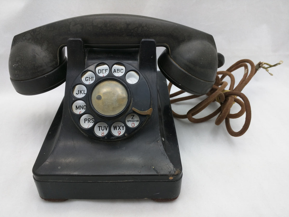F1 Western Electric Bell System Black Dial Telephone Rotary Phone