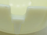 2 Decrotive Milk Glass 6" Bowl Dome Lamp Chandelier Slip Shade Art Deco Vintage Sculpture Bathroom Aladdin?