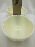 2 Decrotive Milk Glass 6" Bowl Dome Lamp Chandelier Slip Shade Art Deco Vintage Sculpture Bathroom Aladdin?
