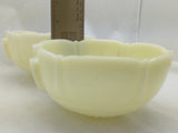 2 Decrotive Milk Glass 6" Bowl Dome Lamp Chandelier Slip Shade Art Deco Vintage Sculpture Bathroom Aladdin?