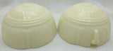 2 Decrotive Milk Glass 6" Bowl Dome Lamp Chandelier Slip Shade Art Deco Vintage Sculpture Bathroom Aladdin?