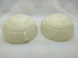 2 Decrotive Milk Glass 6" Bowl Dome Lamp Chandelier Slip Shade Art Deco Vintage Sculpture Bathroom Aladdin?