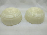 2 Decrotive Milk Glass 6" Bowl Dome Lamp Chandelier Slip Shade Art Deco Vintage Sculpture Bathroom Aladdin?