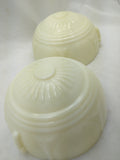2 Decrotive Milk Glass 6" Bowl Dome Lamp Chandelier Slip Shade Art Deco Vintage Sculpture Bathroom Aladdin?