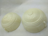 2 Decrotive Milk Glass 6" Bowl Dome Lamp Chandelier Slip Shade Art Deco Vintage Sculpture Bathroom Aladdin?