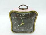 La Sallita Pink Wind Up Westclox Alarm Clock Metal