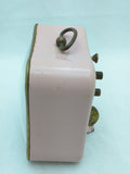 La Sallita Pink Wind Up Westclox Alarm Clock Metal