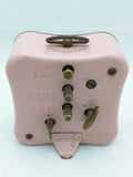 La Sallita Pink Wind Up Westclox Alarm Clock Metal