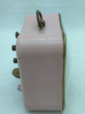 La Sallita Pink Wind Up Westclox Alarm Clock Metal