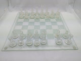 REPLACEMENT PARTS AS-IS 14" Frosted Clear Chess NOT SET Glass Board