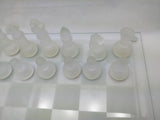 REPLACEMENT PARTS AS-IS 14" Frosted Clear Chess NOT SET Glass Board