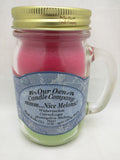 Melon Candle Mason Mug Unused Watermelon Canteloupe Honeydew Our Own Candle Company 13oz