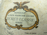 12" World Classic Globe UPRR Safety Award USA Table Top Bronze Brown
