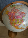 12" Replogle Floor 33" Stand World Nation Globe Series Blue Bronze