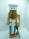 20" Chef Nutcracker Santa's Workbench Wooden Wood Large