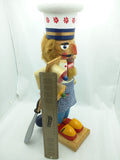 20" Chef Nutcracker Santa's Workbench Wooden Wood Large