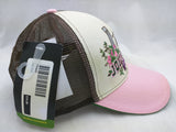 New Horseshoe John Deere Cowgirl at Heart Hat Pink Cream Brown Mesh Cap Snapback