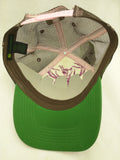 New Horseshoe John Deere Cowgirl at Heart Hat Pink Cream Brown Mesh Cap Snapback