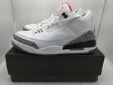 Nike Air Jordan 3 Retro NRG White Cement Free Throw Line 923096-101 Size 12