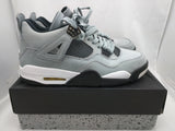 Air Jordan IV Retro 4 'Cool Grey' White Black Yellow 308497-001 Size 12