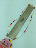 Native American Medallion HAND BEADED Necklace Shoshone Bannock TRIBE Stick Game ID Pink