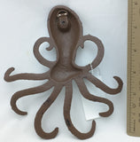 Octopus Key Holder Hook Cast Iron Wall Mount 6 Tentacle Beach Home Décor Squid
