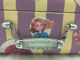 Mary Engelbreit Vintage Wheary Suitcase Lucite Handle Art Deco Chrome 1940s Luggage Decor