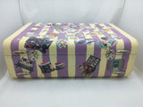 Mary Engelbreit Vintage Wheary Suitcase Lucite Handle Art Deco Chrome 1940s Luggage Decor
