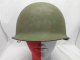 US M1 Helmet Combat Military WWII? Hinge Swivel Bale Rear Seam Steel Halloween