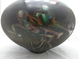Tony Evans Design California Pottery Vase Signed Numbered Black Glaze Asian 501