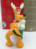 Pluto Sock in Mouth Figurine Enesco Christmas Stocking Porcelain Mickey's Workshop